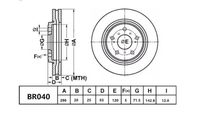 Bendix BR040 Ultimate Brake Disc Rotor Front Pair Fits Holden Commodore Standard Caliper VT VZ 1997 - 2007