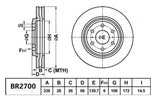 Bendix BR2700 Ultimate Brake Disc Rotor Front 338 mm Pair Fits Toyota Fortuner Prado 90 120 Series  Hilux GGN25